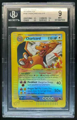 2003 Pokemon Skyridge Charizard Reverse Foil #146/144 BGS 9 - Image 1