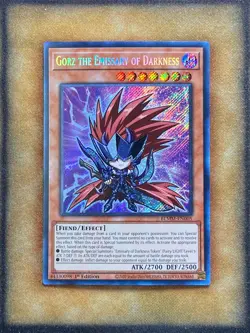 Yugioh Gorz the Emissary of Darkness BLMM-EN005 Secret Rare 1st Ed NM - Image 1