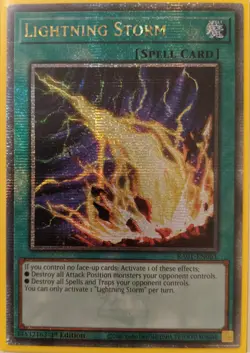 YuGiOh Lightning Storm Quarter Century Secret Rare 1st Edition RA01-EN061 - Image 1