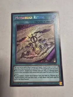 MITSURUGI RITUAL SECRET RARE L26D-ENM15 NEAR MINT YUGIOH - Image 1