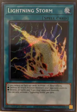 YuGiOh Lightning Storm Secret Rare 1st Edition RA01-EN061 - Image 1