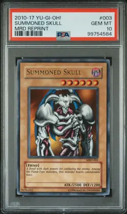 2010-2017 YU-GI-OH! METAL RAIDERS REPRINT MRD 003 SUMMONED SKULL PSA 10 *Pop 13* - Image 1
