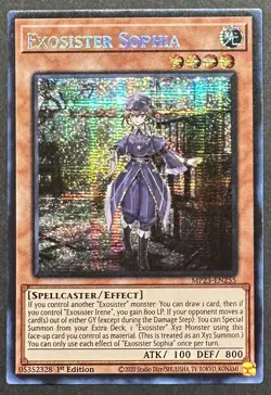 YUGIOH Exosister Sophia MP23-EN255 Prismatic Secret Rare 1st Ed NM/Mint - Image 1