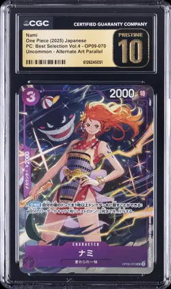 2025 ONE PIECE JPN PC: BEST SELECTION VOL. 4 #OP09-070 NAMI CGC 10 PRISTINE - Image 1