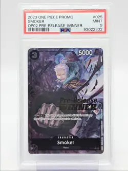 SMOKER 2023 ONE PIECE PROMO PRE-RELEASE WINNER A #P-025 PSA 9 Q5600 - Image 1