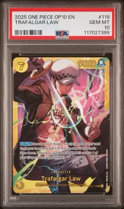 Trafalgar Law OP10-119 - One Piece TCG Royal Blood - English - PSA 10 - Image 1