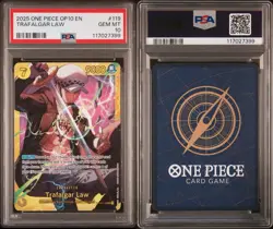 Trafalgar Law OP10-119 - One Piece TCG Royal Blood - English - PSA 10 - Image 3