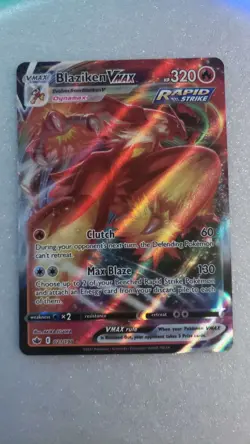 Pokemon Card Chilling Reign Blaziken VMAX Rare Holo Pokemon Card NM - Image 1