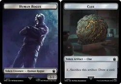 10 Token Cards - HUMAN ROGUE / CLUE - Universes Beyond: WHO - Magic MTG FTG - Image 1