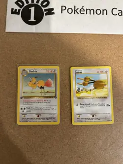 Dodrio 1st Edition + Doduo Shadowless Pokemon Card Lot Vintage WOTC - Image 1