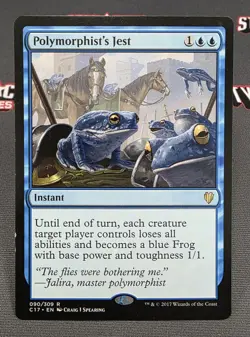 MTG Polymorphist's Jest- DAMAGED -Commander 2017 Magic the Gathering Card #090 - Image 1