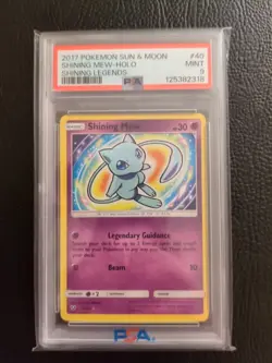 Pokemon TCG Shining Mew Holo Card Shining Legends Series 40/73 PSA 9 - Image 1