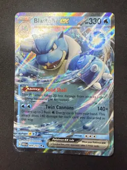Blastoise EX 009/165 | Holo Double Rare English S & V 151 | Pokemon Card | NM - Image 1