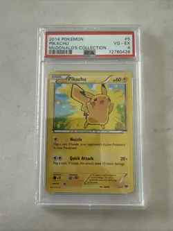 Pokemon Pikachu TCG Card 005/012 McDonald's 2014 PSA 4 - Image 1