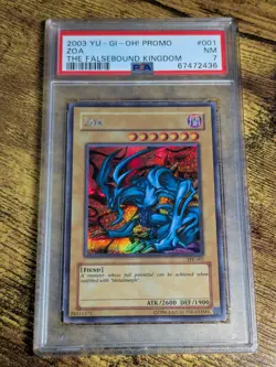 Yugioh Zoa The Falsebound Kingdom Promotional Cards TFK-001 PSA 7 NM Secret Rare - Image 1