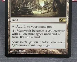 MTG Mutavault- DAMAGED -Magic 2014 Magic the Gathering Card #228 - Image 4