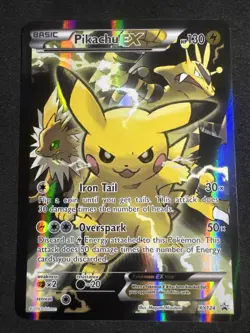 Pokemon Pikachu EX Full Art Holo Black Star Promo XY124 130 HP Card 2016 - Image 1