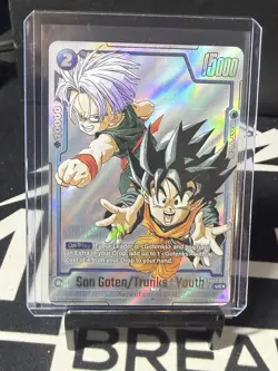 Son Goten/Trunks : Youth SB02-025 Alt Art Manga Booster 02 Dragon Ball Card Eng - Image 1
