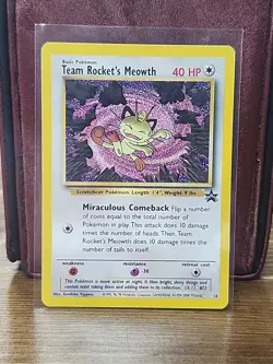 Team Rockets Meowth Black Star Promo 18 - Pokemon Card - Image 1