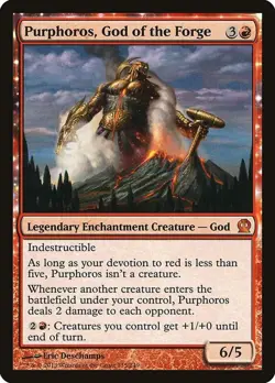 Purphoros, God of the Forge - Theros #135 DM Regular MTG Magic the Gathering - Image 1