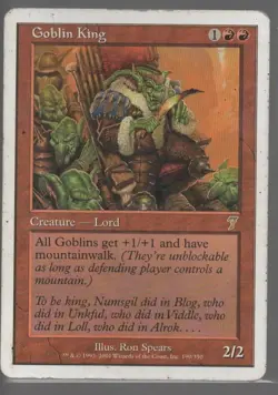7th Edition #190 Goblin King - Image 1