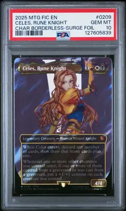 2025 MTG FINAL FANTASY COMMANDER #0209 CELES, RUNE KNIGHT PSA 10 - Image 1