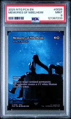 2025 MTG FINAL FANTASY THROUGH THE AGES #0026 MEMORIES OF NIBELHEIM PSA 9 - Image 1