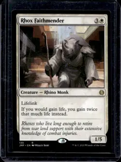 2020 Magic The Gathering MTG Rhox Faithmender #130 - Image 1