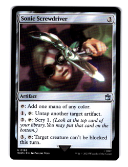 2023 Magic MTG Doctor Who #U0186 Uncommon Sonic Screwdriver - Image 1