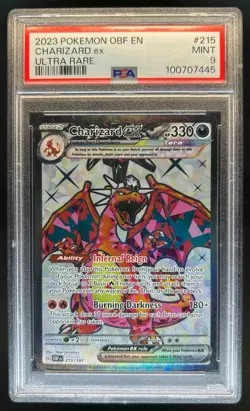 2023 Pokemon SV Obsidian Flames - OBF EN Charizard ex #215/197 PSA 9 - Image 1