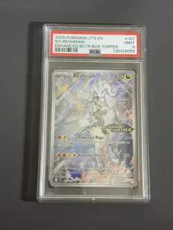 Pokemon TCG N's Reshiram Stamped Illustration Rare Promo Card 167/159 PSA 9 Mint - Image 1