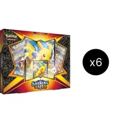 Pokemon Pikachu v Shining Fates Box Case 6 Collection Factory Sealed - Image 1