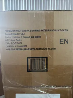 Pokemon Pikachu v Shining Fates Box Case 6 Collection Factory Sealed - Image 2