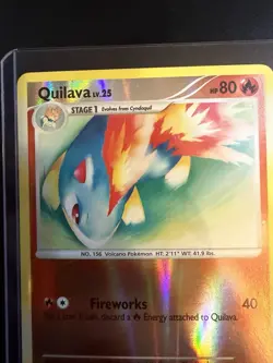 Pokemon TCG Quilava Lv25 60/123 Reverse Holo Rare 2007 Near Mint! - Image 4