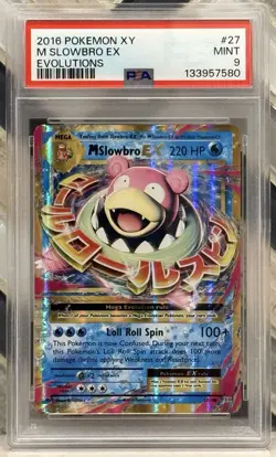M Slowbro EX 27/108 PSA 9 2016 - XY- Evolutions Ultra Rare Pokemon TCG - Image 1