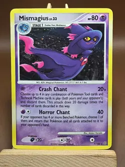 HP SWIRL Mismagius 7/100 HOLO Pokemon Stormfront Rare 2008 - Image 1