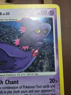 HP SWIRL Mismagius 7/100 HOLO Pokemon Stormfront Rare 2008 - Image 5