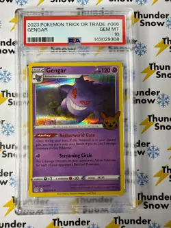 Gengar #066 PSA 10 2023 Pokemon Trick or Trade 143029308 - Image 1