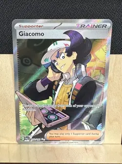 Pokemon Trainer Card Giacomo 252/193 SV Paldea Evolved Full Art Rare Holo TCG - Image 1