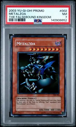 2003 Yu-Gi-Oh! Metalzoa The Falsebound Kingdom TFK Secret Rare PSA 7 - Image 1