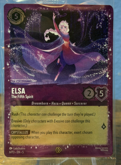 Disney Lorcana Elsa The Fifth Spirit 6/P3 Glitter Foil Sealed Promo Card - Image 2