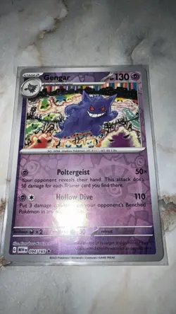 Pokemon Gengar Mew 094/165 Rare Card Scarlet & Violet 151 Series REVERSE HOLO - Image 1