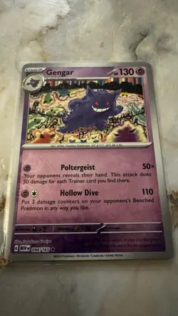Pokemon Gengar Mew 094/165 Rare Card Scarlet & Violet 151 Series REVERSE HOLO - Image 2
