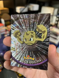 Pokemon Card Topps Chrome Holo Textured Foil Geodude #74 LP - Image 3