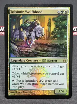 MTG FOIL Tolsimir Wolfblood- DAMAGED -Ravnica: City of Guilds Magic Card #236 - Image 1