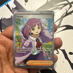 Pokemon Lacey 166/142 Stellar Crown NM Full Art Trainer Supporter Card - Image 1