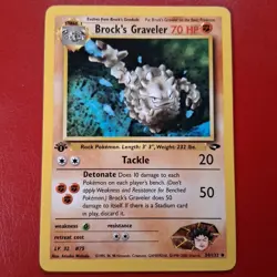 Brock's Graveler 34/132 Gym Challenge Regular First Edition Pokemon Card LP - Image 1