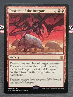 MTG Descent of the Dragons- DAMAGED -Dragons of Tarkir Magic Card #133 - Image 1