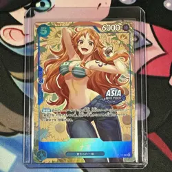 2025 One Piece NAMI #P-112 Promo Cards Mini-Tin Pack Set Vol 2 Asia Game Stamp - Image 1