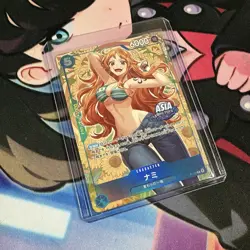 2025 One Piece NAMI #P-112 Promo Cards Mini-Tin Pack Set Vol 2 Asia Game Stamp - Image 2